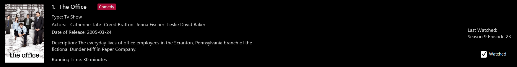 WatchedTheOffice